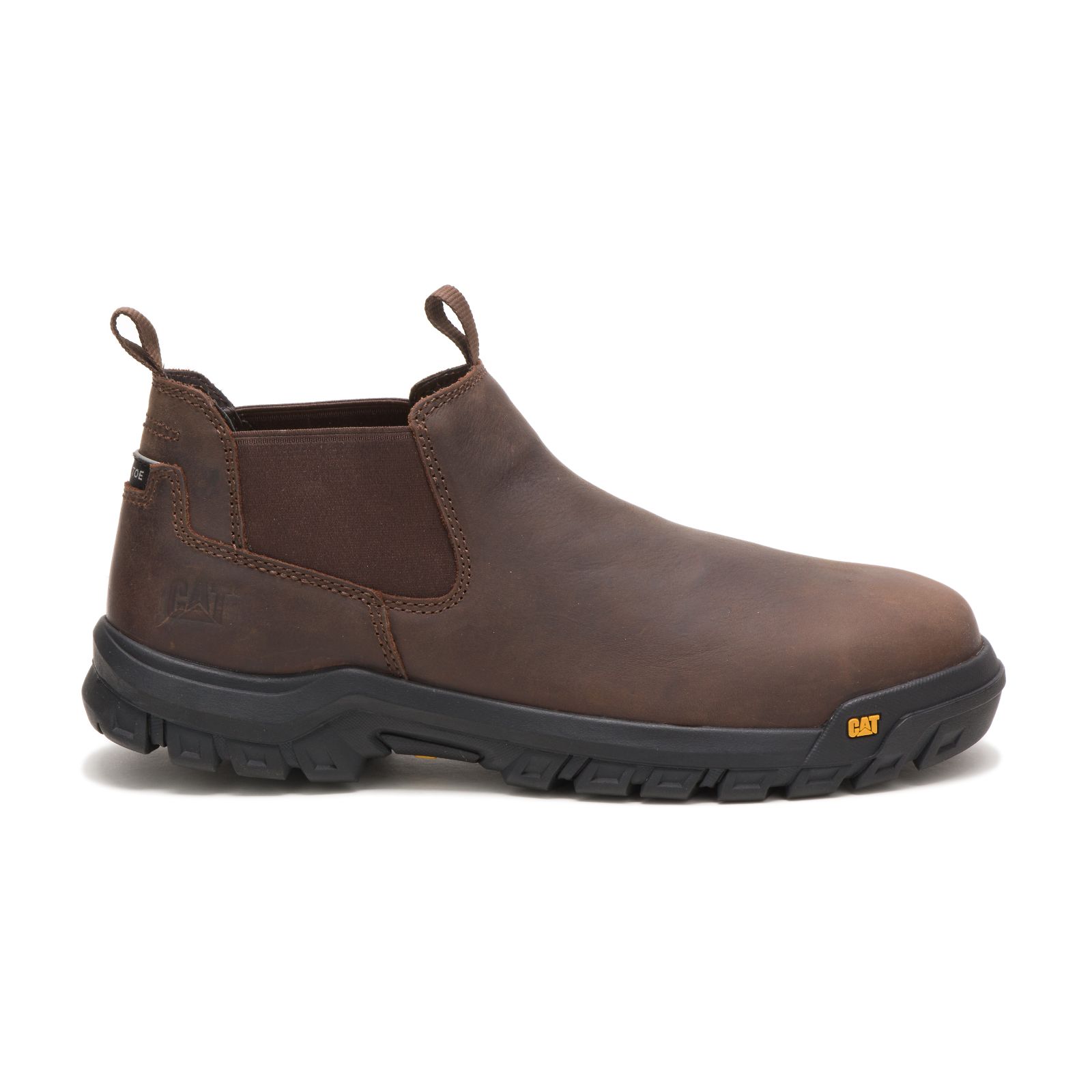 Caterpillar Outline Slip-on Steel Toe Philippines - Mens Steel Toe Boots - Brown 53014BZXI